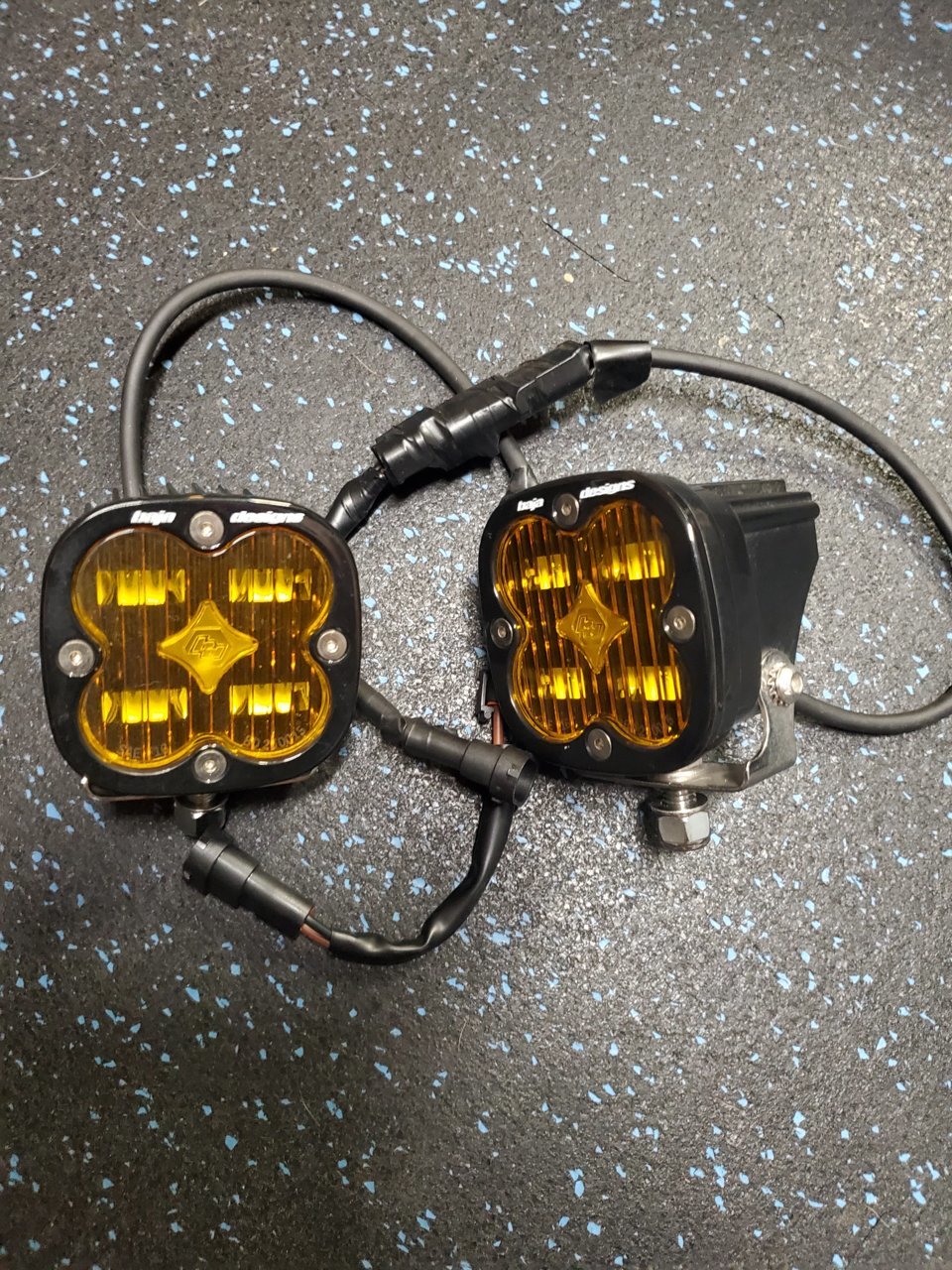 SOLD---Baja Designs squadron SAE amber fog lights with OEM harness $225  shipped