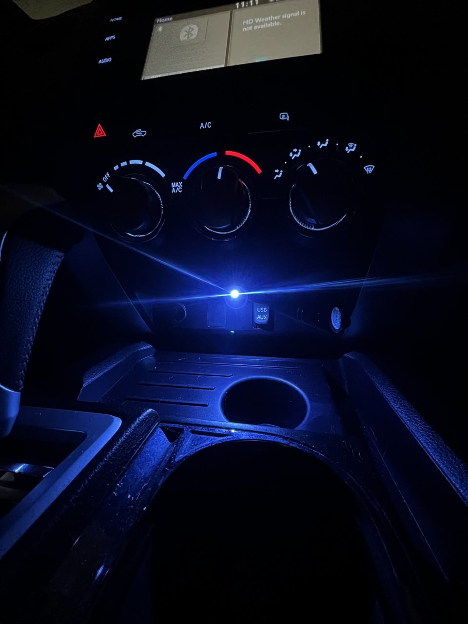  iJDMTOY Ultra Blue USB Plug-in Miniature LED Car Interior  Ambient Accent Lighting Kit : Automotive