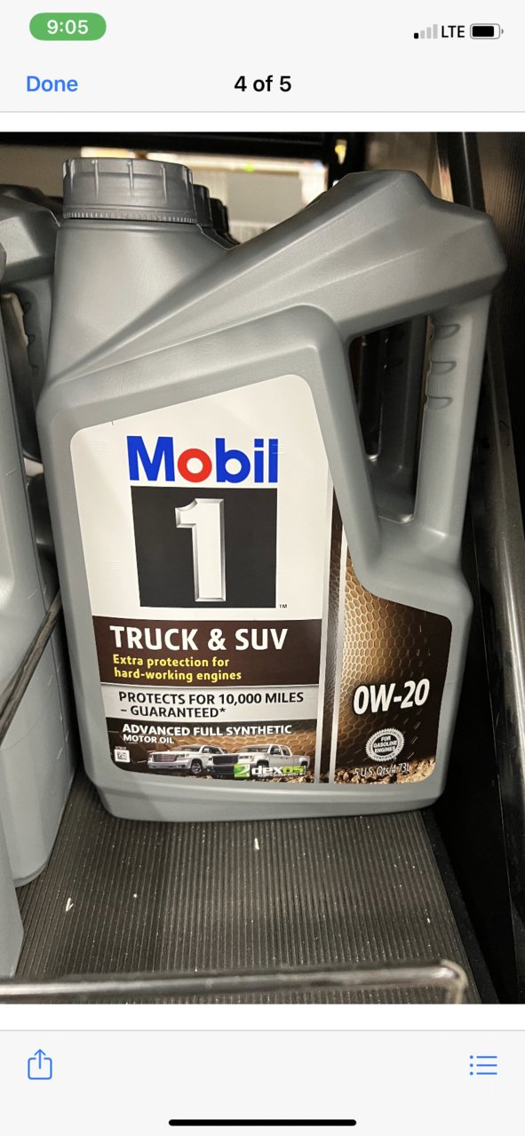 Mobil 1 Truck & SUV oil | Toyota Tundra Forum