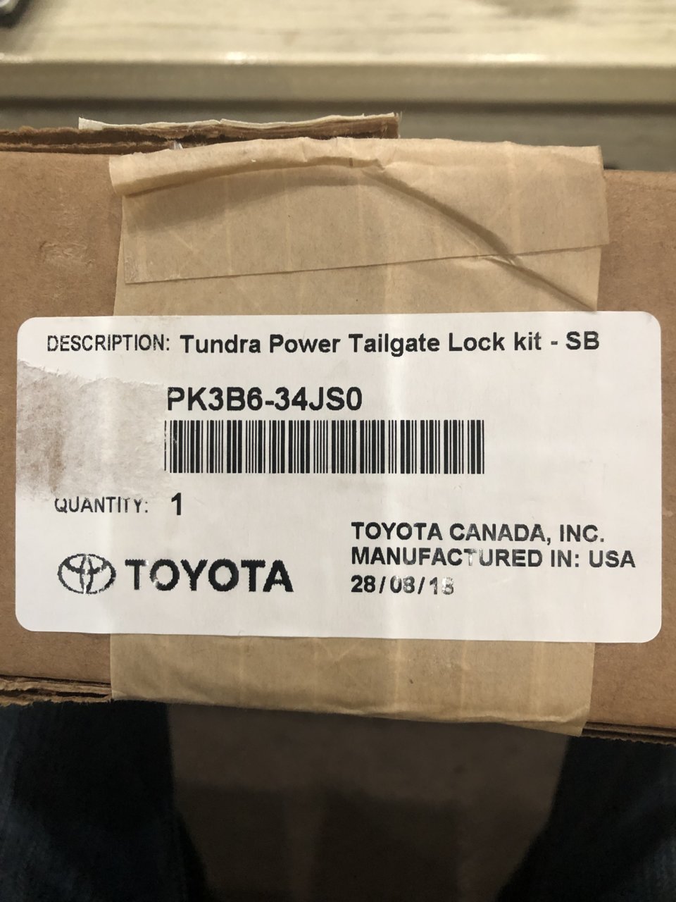 2015 TOYOTA TUNDRA TACOMA POWER LOCK TAILGATE SET 00016-34092