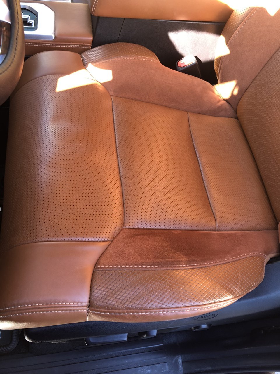 Front Driver Bottom Leather Replacement Seat Cover Tan For 2002 Toyota Tundra