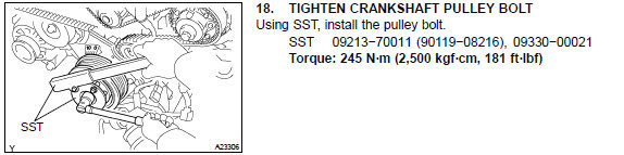 Torque specs for timing belt 06 tundra | Toyota Tundra Forum