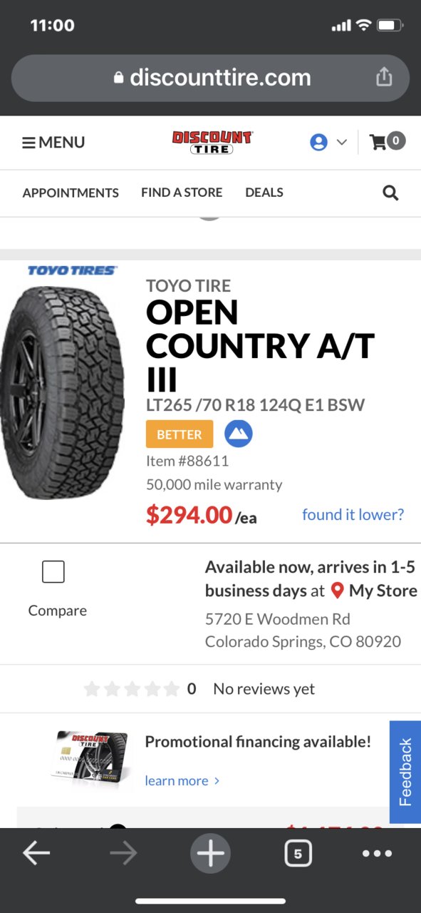 3PMSF - Three Peak Mountain Snowflake Tire List | Toyota Tundra Forum