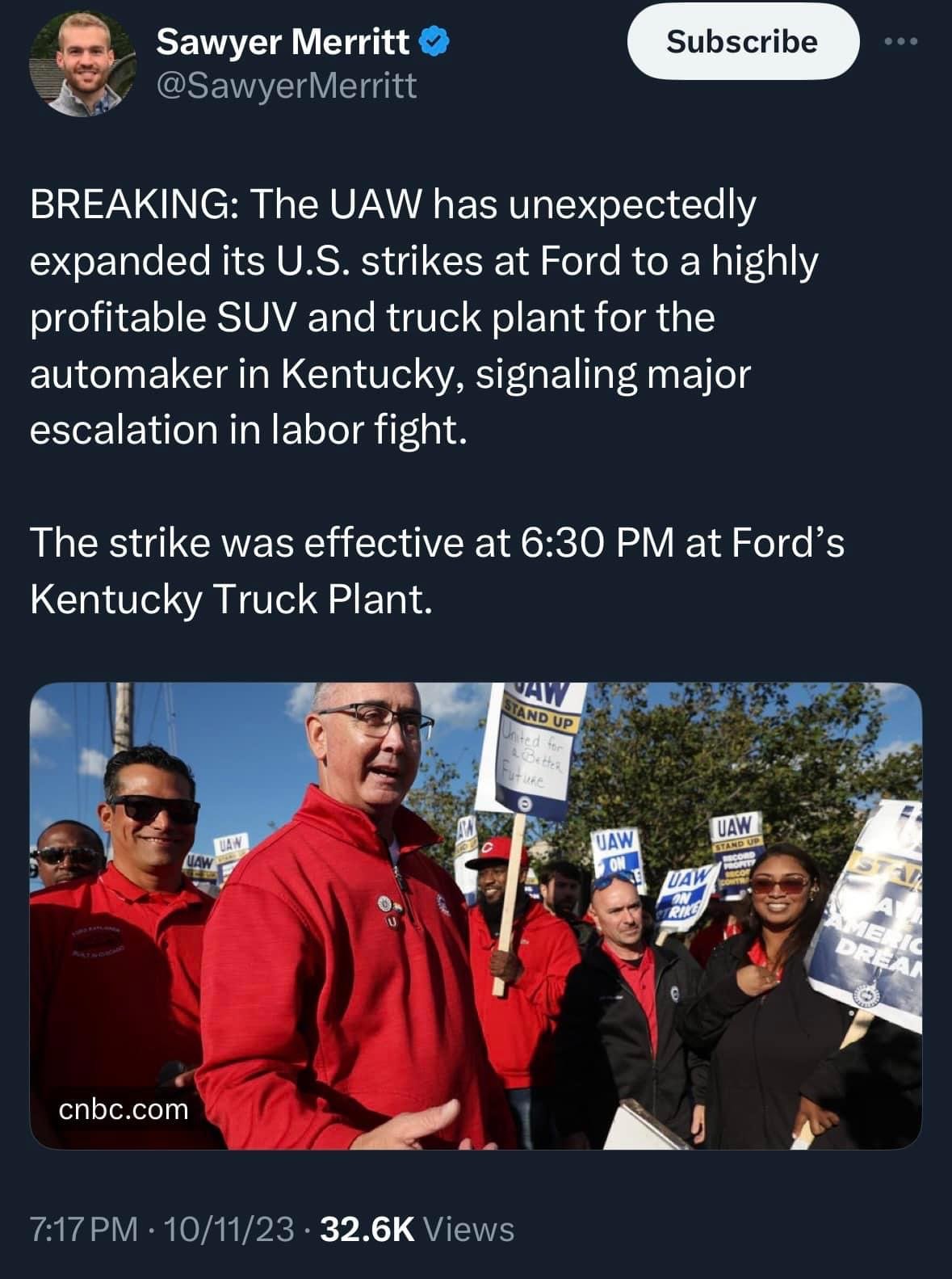 UAW Workers Launch Unprecedented Strike Against All Big Three ...