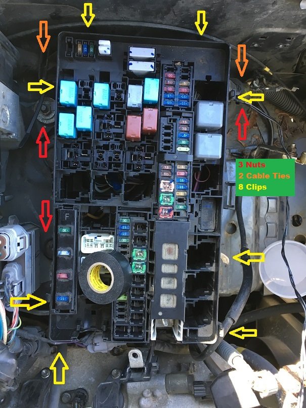 Separating the under hood Fuse/Relay Box - Add Relay or___? | Toyota ...