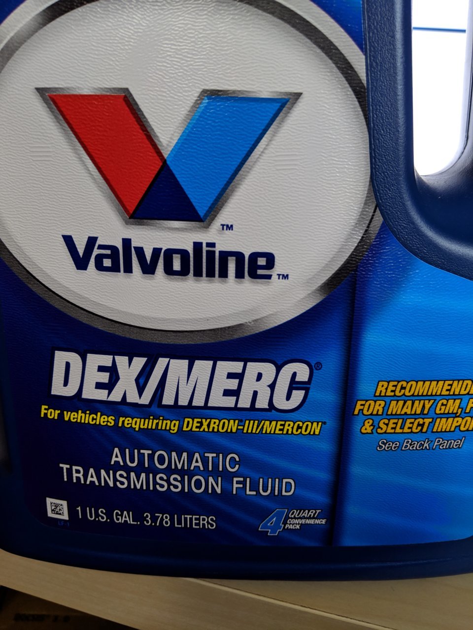 Valvoline Dex/Merc Automatic Transmission Fluid, 1 Gallon