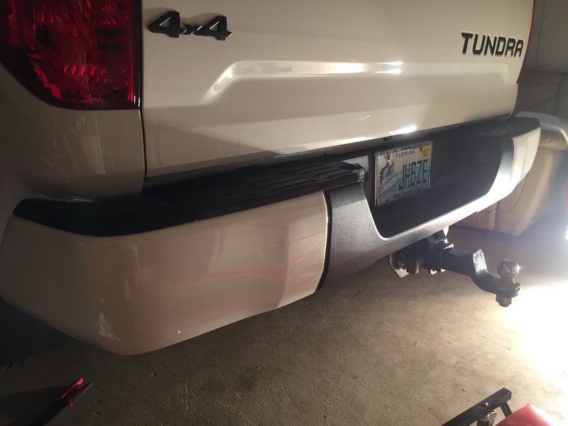 Bumper End Rear Left Side Plastic Textured Bumper Cover w/Sensor Hole for Tundra 14-17 Cover Extension 