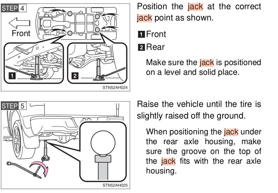 Jacking points with a factory bottle jack. | Toyota Tundra Forum