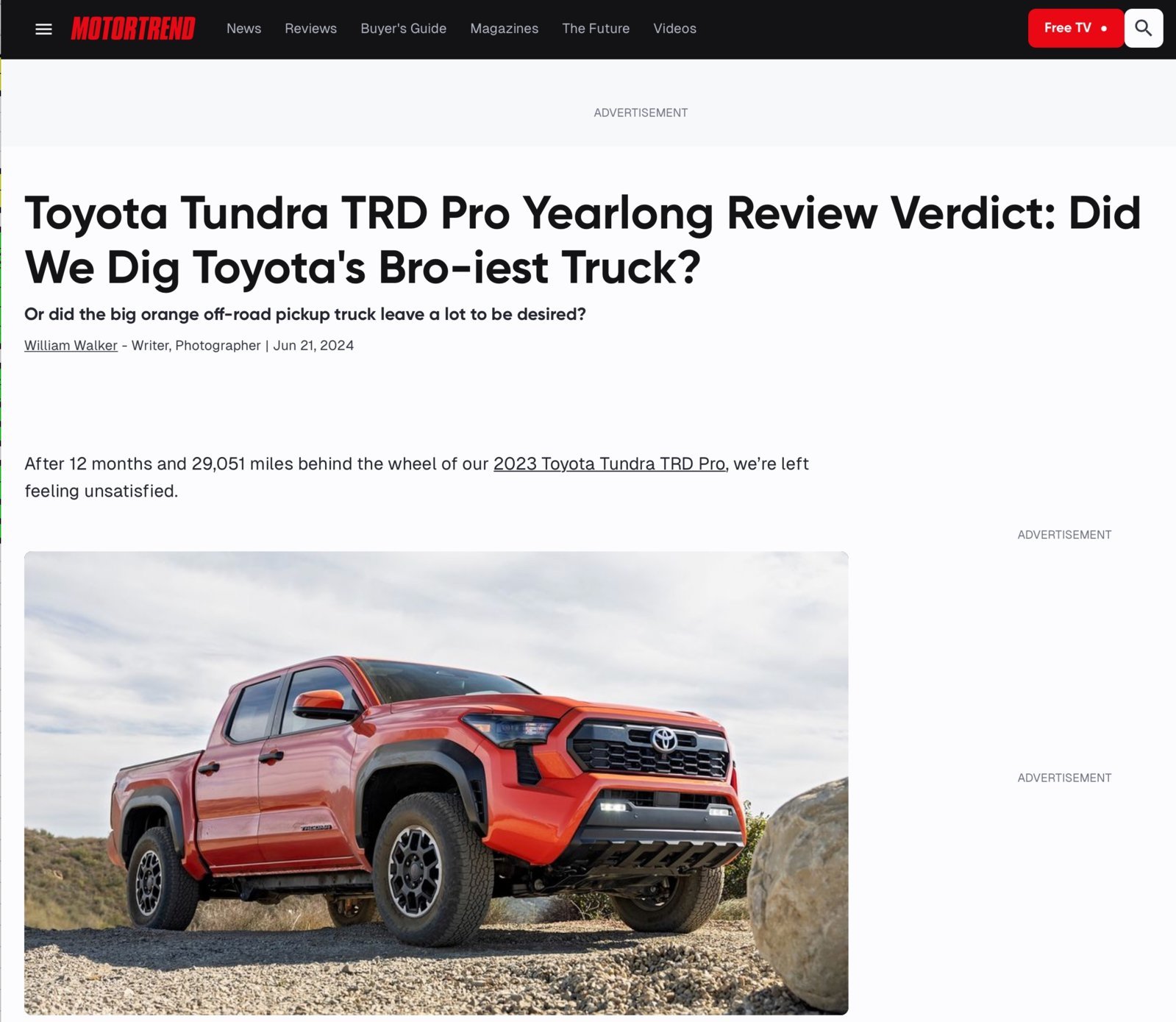 Toyota Tundra TRD Pro: 365 Days of Rugged Mastery