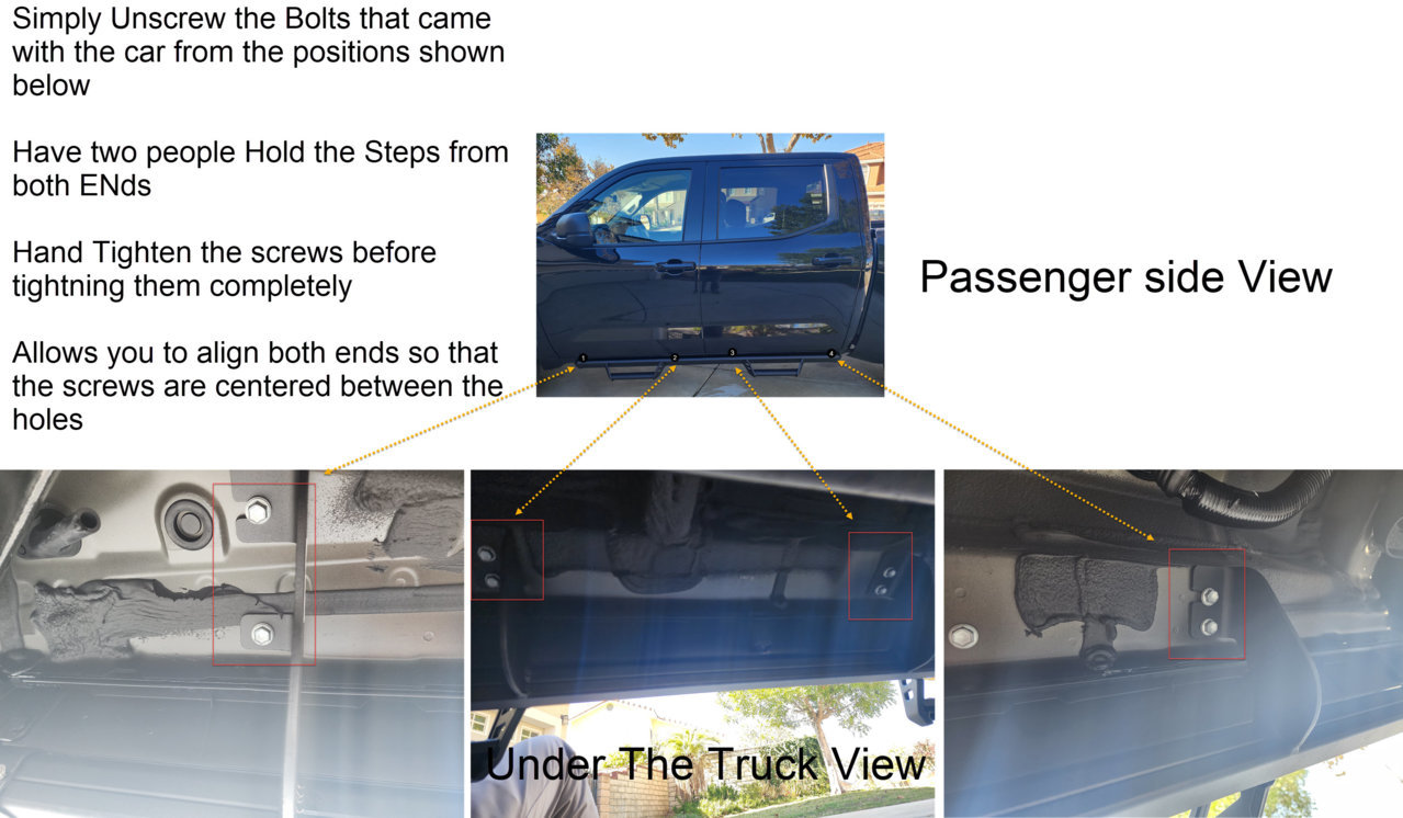 2023 Tundra CrewMax Predator Steps (Eazy Peazy Installation) Toyota