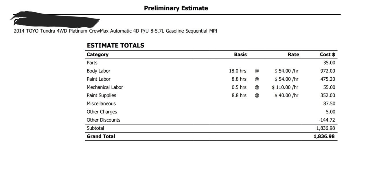 Chrome Delete cost estimate (seems high?) | Toyota Tundra Forum