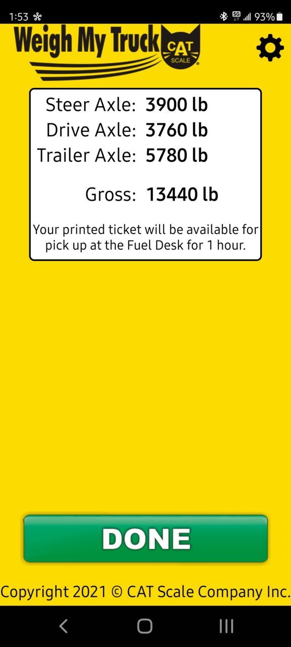 Weighing the RV the easy way with the Weigh my Truck App