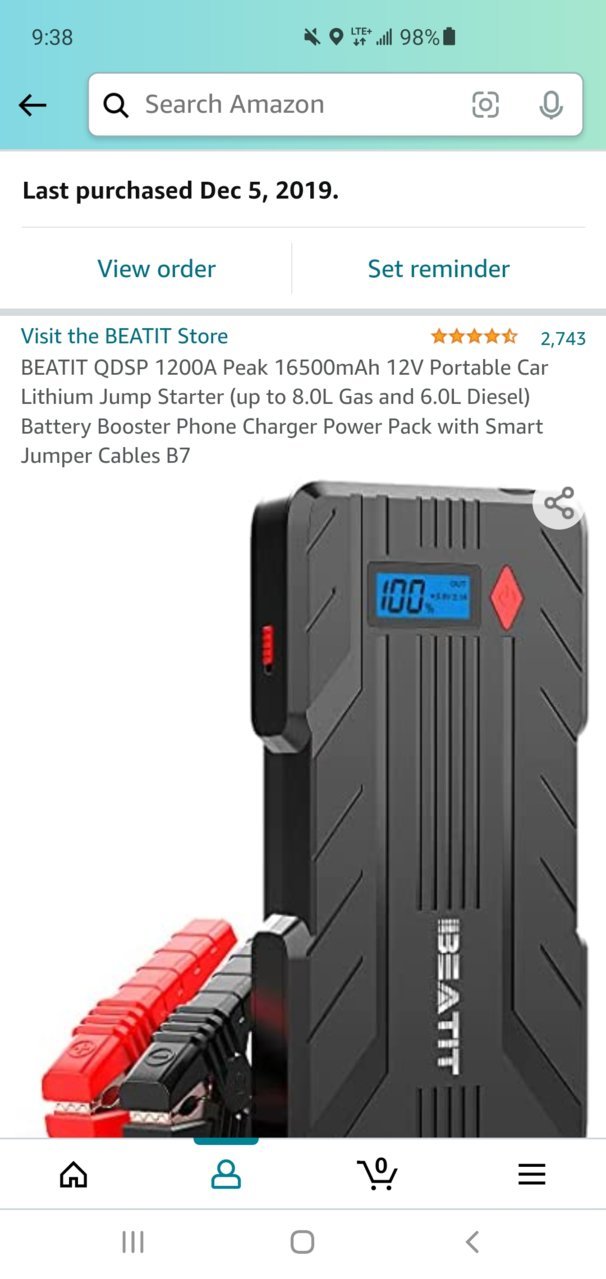 Car BOOSTER Emergency JUMP STARTER Portable in your Dodge + POWER