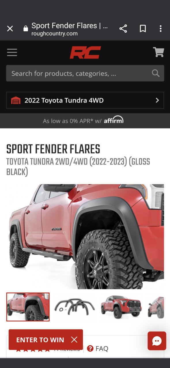 TRD Pro Fender Flares, 2022-2024 Toyota Tundra