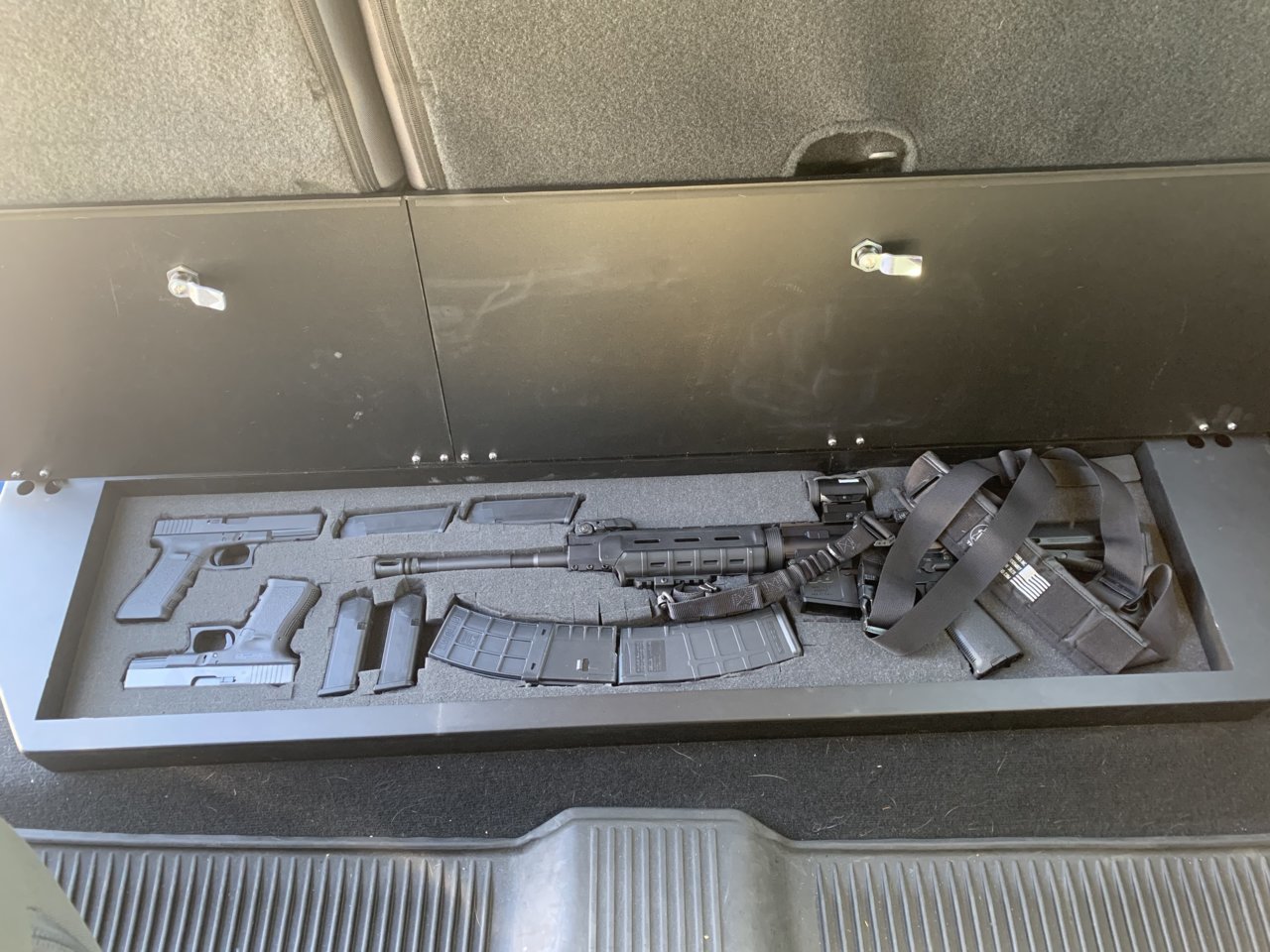 Toyota  Tundra Underseat Storage Long Box Foam Install 2.jpg
