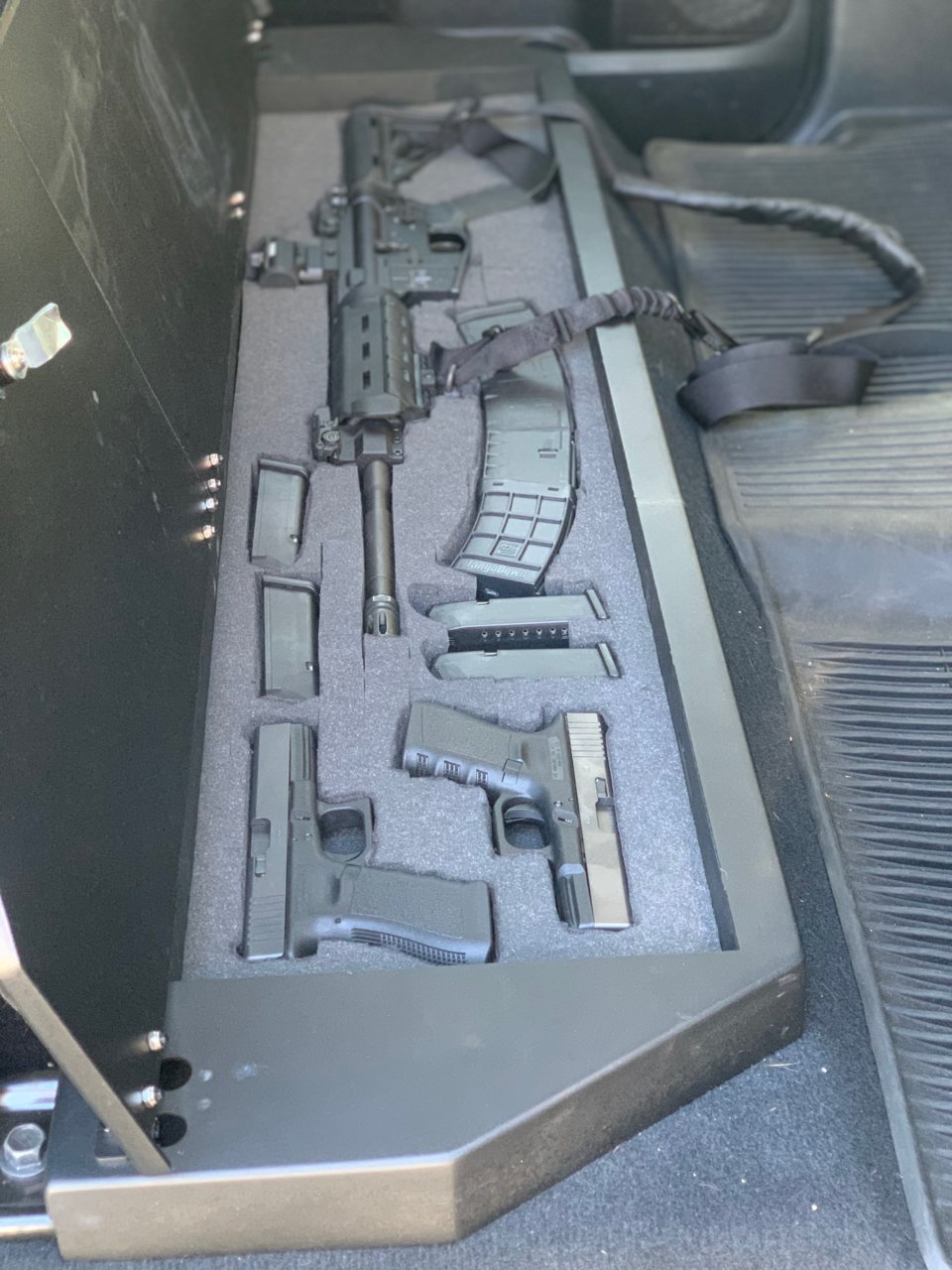 Toyota Tundra Underseat Storage Long Box Foam Install 4.jpg