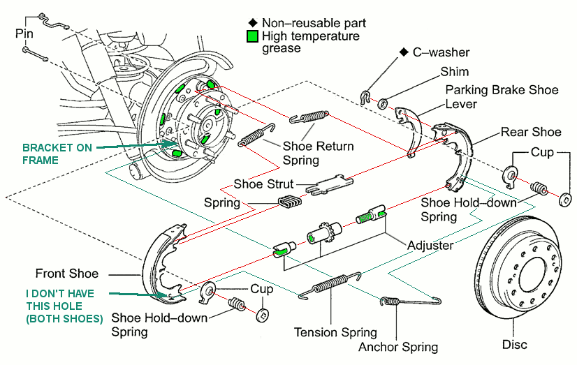 Rear brake перевод. 2000 Tundra Rear Drum Brake diagram. Ford Excursion Rear Brake diagram. Toyota Aqua Rear Brake Drum Sizes. Схема 1 из 2 Rear Wheel Brake parking Brake.