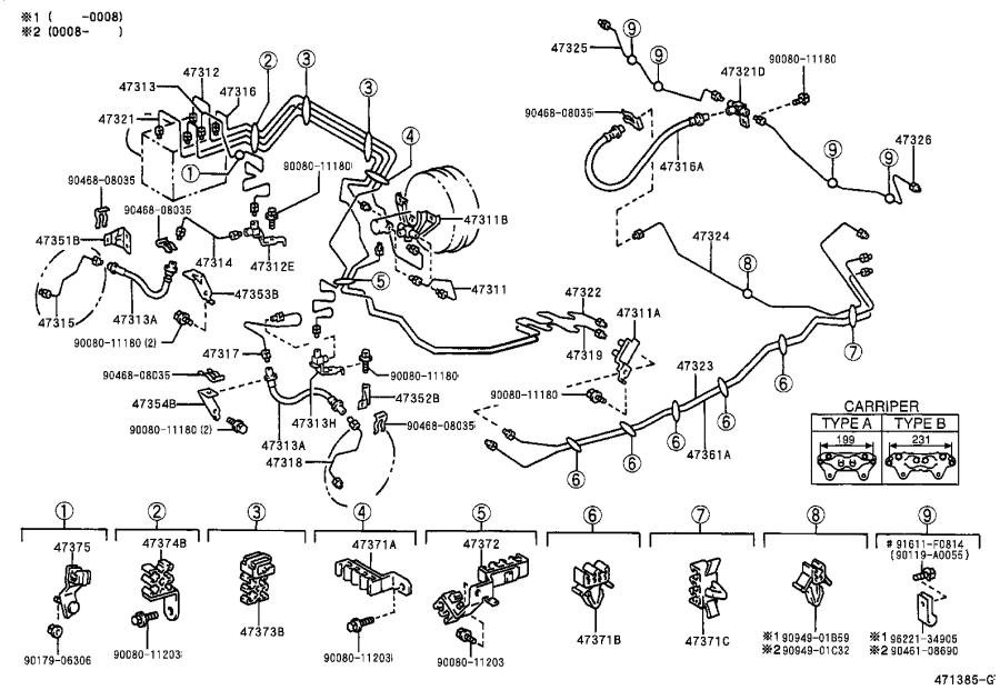 2002 Tundra ABS actuator brake line mapping discrepancy. | Toyota