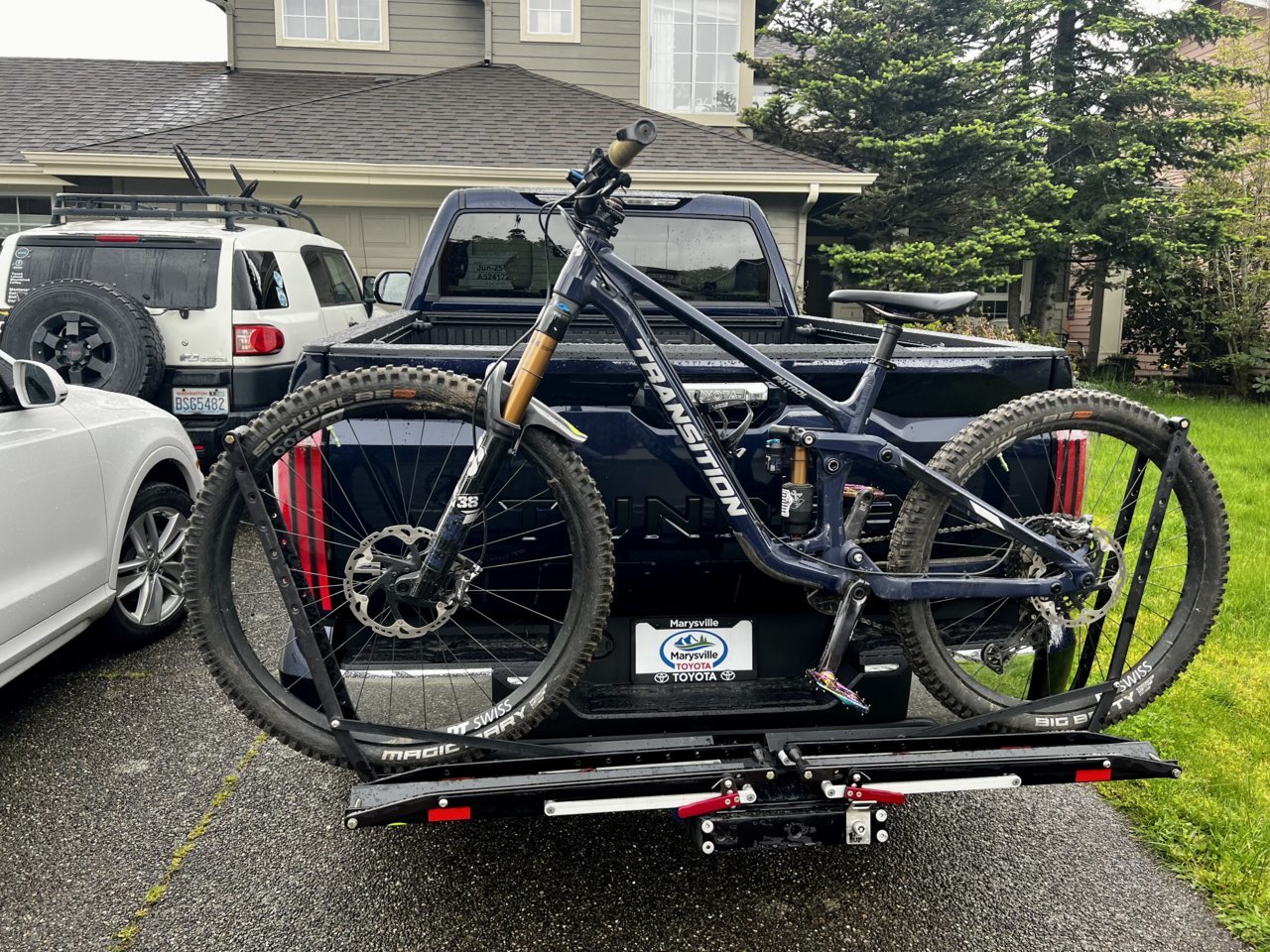 On using a hitch-mounted bike rack and the backup cameras | Toyota Tundra  Forum