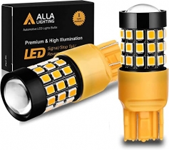  Alla Lighting T10 Wedge 168 194 LED Bulbs, Amber Yellow Super  Bright 360° Side Marker Lights, Interior Map, Dome, Trunk Lamps W5W 2825  175, 3014 18-SMD 12V Replacement for Cars, Trucks : Automotive
