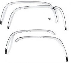 QAA fits 2014-2020 Toyota Tundra 4 Piece Molded Stainless Steel Wheel Well Fender Trim Molding, 2 Width, Must Remove Stock Splash Guard, Install, Then Put Back on After Installation WZ14145 