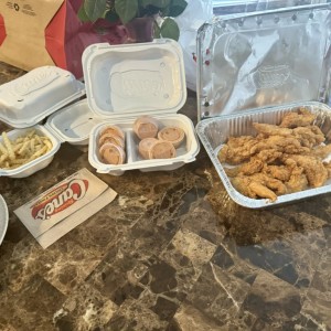 Neighbor friends sent the wife and kids Canes so its one less thing that wife has to do today