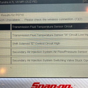 Tundra Error Codes May 24 2025