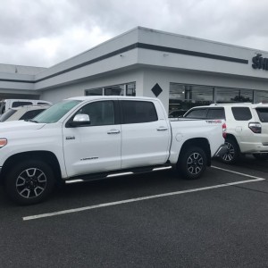 Just picked up from the lot. My new (to me) Tundra. Sitting next to my 4Runner. After long time of negotiations and random dealer emails, I finally fo