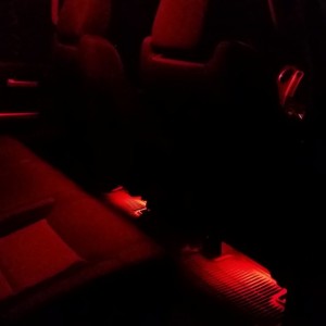 Rear seat footwell lighting
