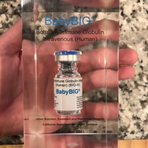 Pretty cool gift came in the mail yesterday on our anniversary. It's a vial of the medicine that was used to save our sons life last year. Defiantly b