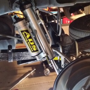 Passenger rear shock installed