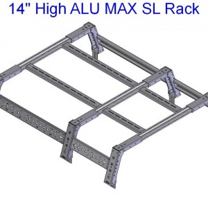 Six Leg Max Bed Rack Assembly, 70 Inch Long, 14 Inch High (56.5 Inch Inside Width)