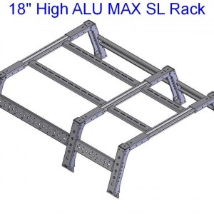 Six Leg Max Bed Rack Assembly, 70 Inch Long, 18 Inch High (56.5 Inch Inside Width)