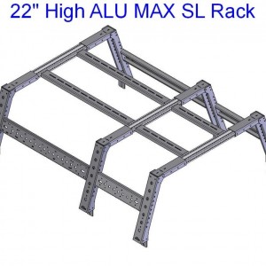 Six Leg Max Bed Rack Assembly, 70 Inch Long, 22 Inch High (56.5 Inch Inside Width)