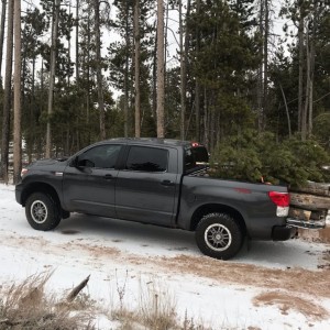 She is out working today. Xmas tree and firewood In Wyoming.