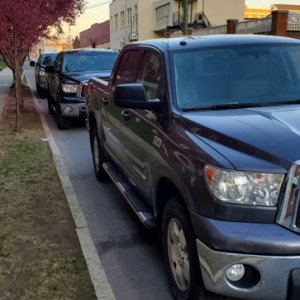 Dropping the kid off at daycare and the Tundras were 3 deep.