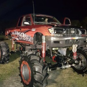 Toyota is well represented at the local monster truck event...