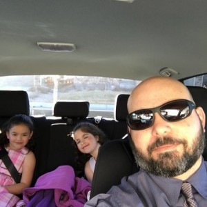 Off to father/daughter dance at their school. Wanted to go in daddy's truck.