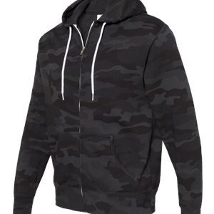 Independent Trading Co Black Camo Zip