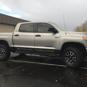 Fresh matte black vinyl and logo applied by my graphics guy. Needs bumpers now.