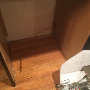 Took out the dishwasher. Installing a new one