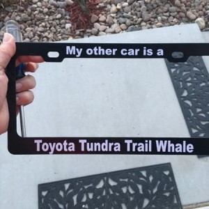 My DD license plate frame arrived.