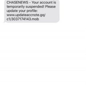 SCAM ALERT Contact Chase directly if you have questions or concerns with your account. Do not click this link