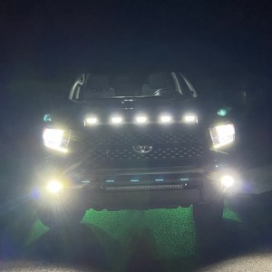 Hood bulge running lights
