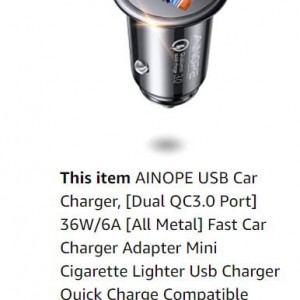 Anope USB Car Charger