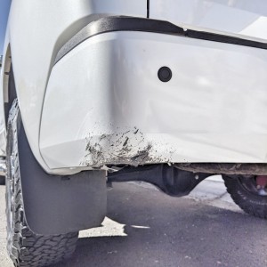 Rear bumper damage