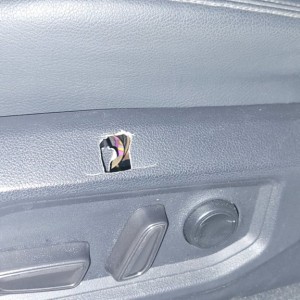 Broken side of seat