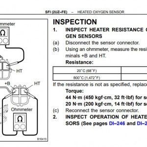 2UZ Oxygen Sensor UP-DOWN