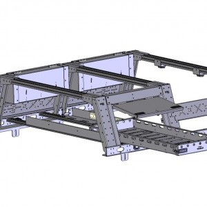 Vr Bed Rack System, 18 Inch Height (56.5 Inch Inside Width) - Door Open Tray Out