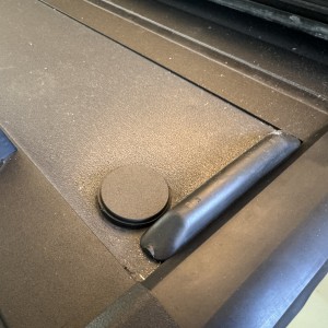 14) Elevator bolt and pad after